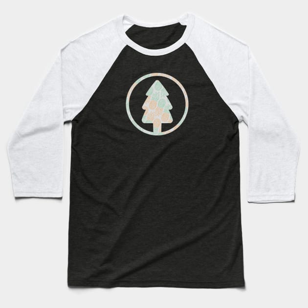 Pineapple Christmas Tree Logo Baseball T-Shirt by CreateWhite